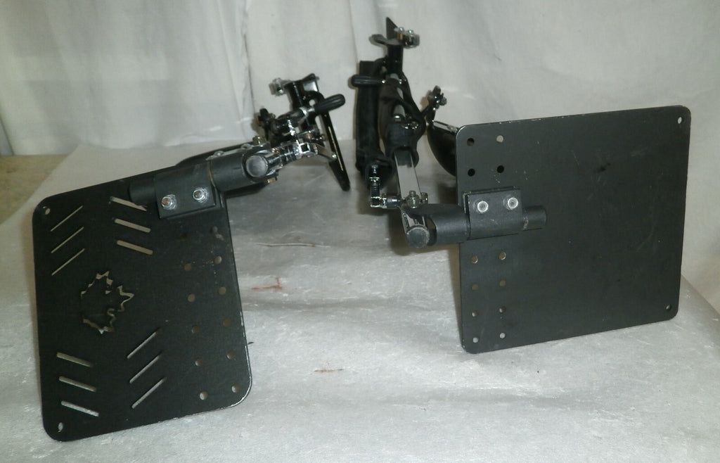 SET OF 2 WHEELCHAIR FOOT RESTS WITH MOUNT PLATES