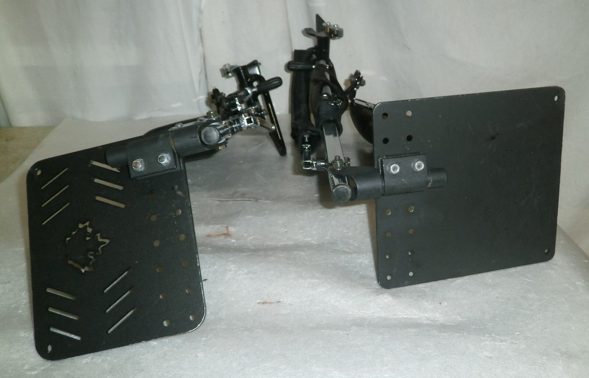 SET OF 2 WHEELCHAIR FOOT RESTS WITH MOUNT PLATES
