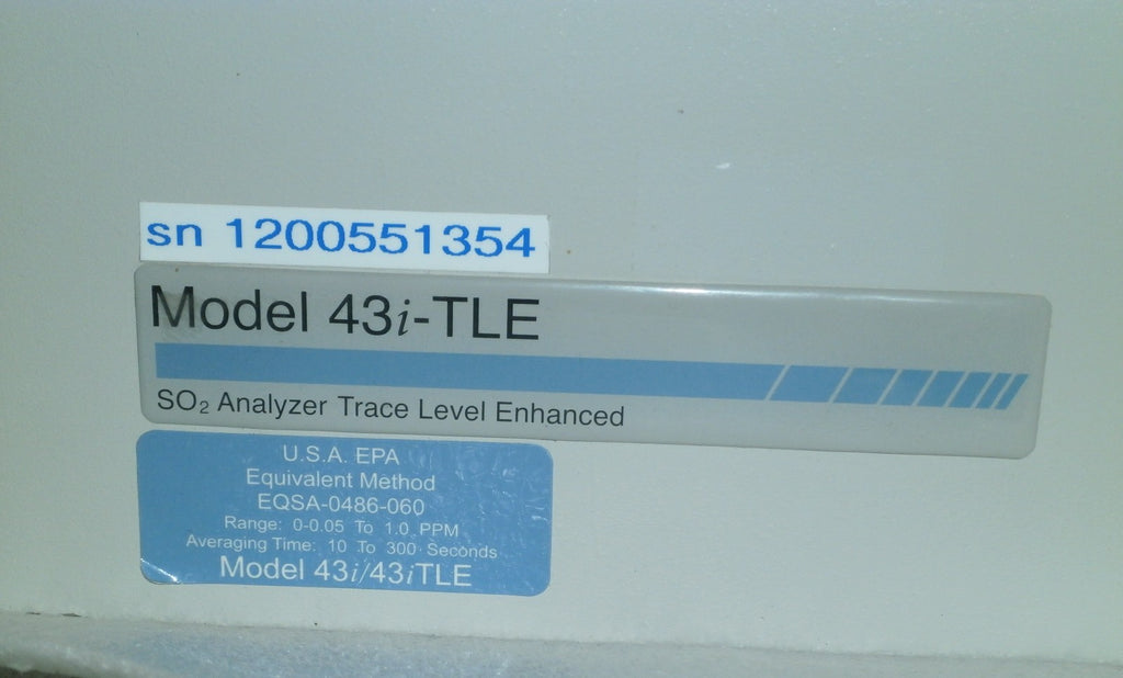 Thermo Scientific 43i-TLE SO2 Gas Analyzer Trace Level Enahanced 43ITLE-APSAB