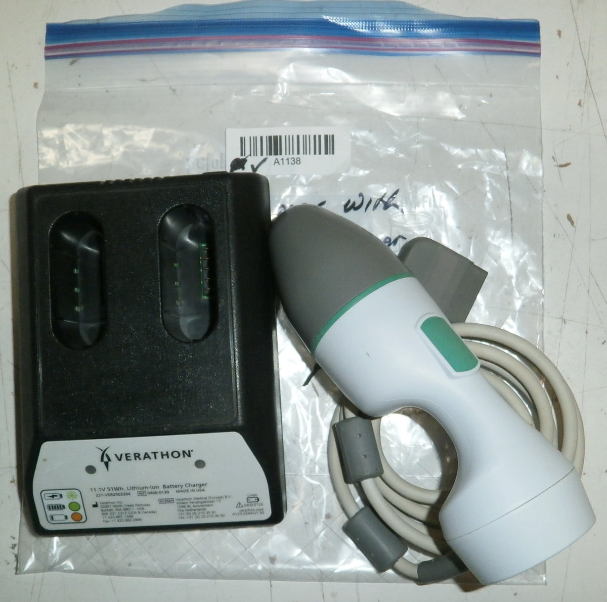 Verathon BladderScan Prime Scanner 0570-0346 w/ Printer, Battery Charger & Probe