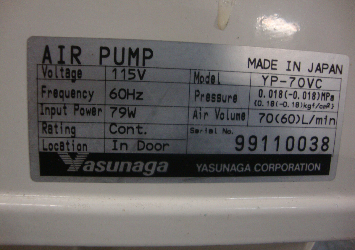 Thomas YASUNAGA JAPAN MADE AIR PUMP MODEL YP-70VC