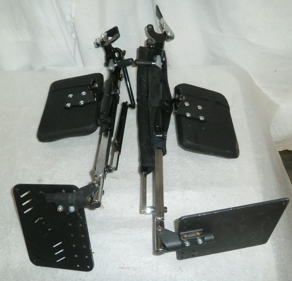 SET OF 2 WHEELCHAIR FOOT RESTS WITH MOUNT PLATES