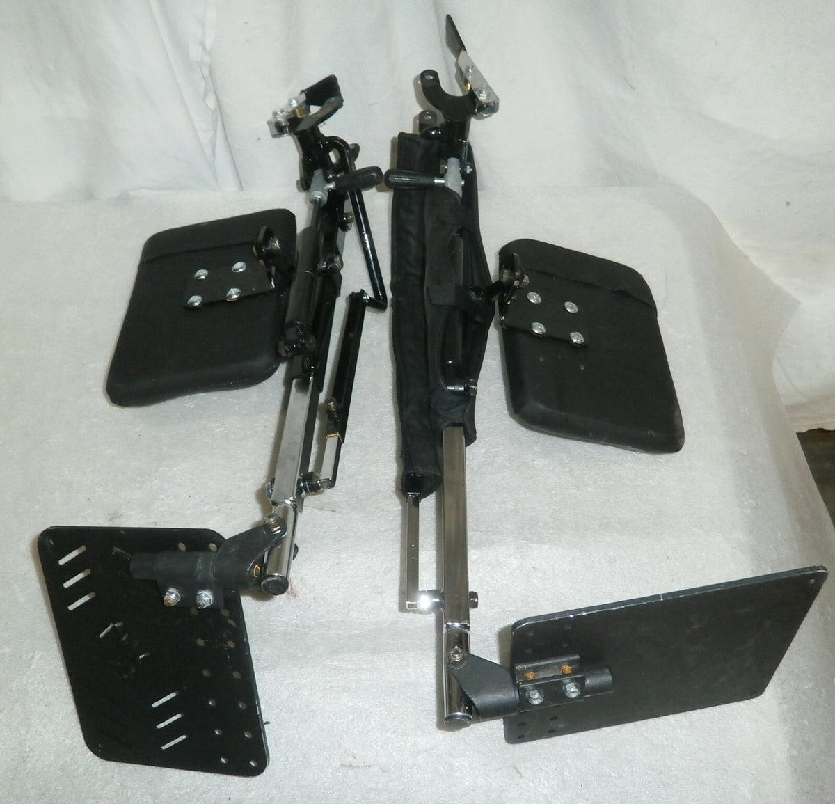 SET OF 2 WHEELCHAIR FOOT RESTS WITH MOUNT PLATES