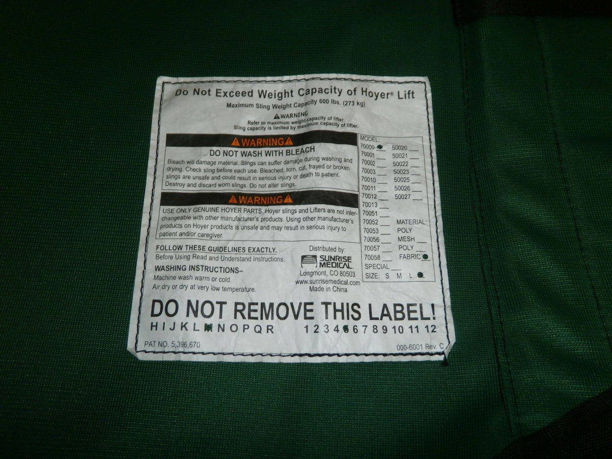 HOYER SLING MODEL 7000 USED GOOD CONDITION AS PHOTO