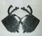 SET OF WHEELCHAIR FOOT REST GOOD CONDITION WITH MOUNT PLATES DIMENSION AS PHOTO