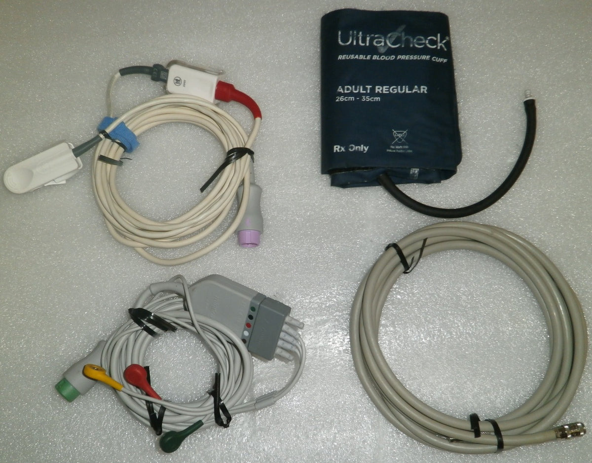 Mindray BeneView T1 Monitor w/ Masimo SPO2, NBP Cuff, 3 Lead ECG and 1 Battery