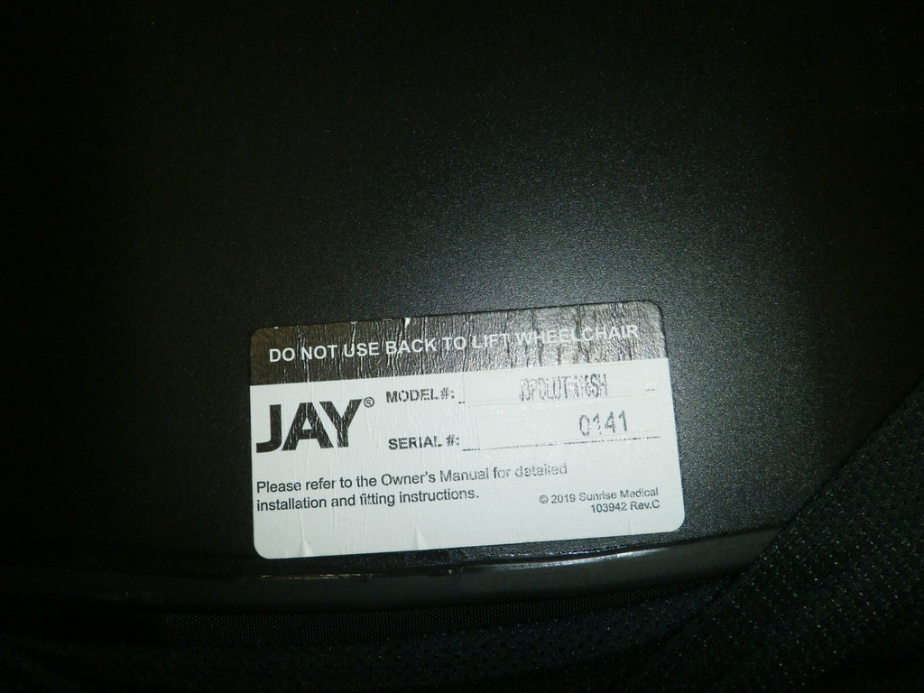 Wheelchair NXT Back J3 Support J3PDLUTMISSH 19X19 INCH GOOD CONDITION