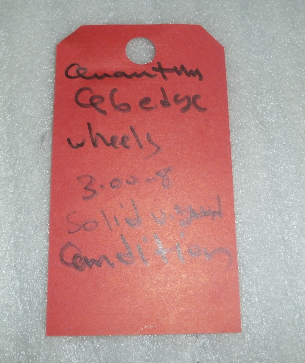 LOT OF 2 QUANTUM Q6 EDGE WHEELS 3.00-8 SOLID GOOD CONDITION