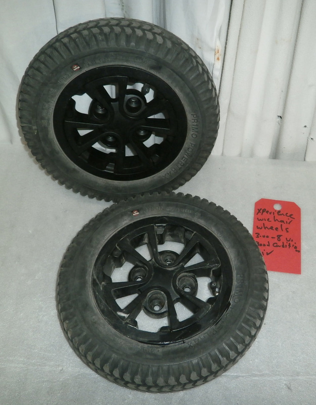 QUICKIE XPERIENCE WHEELCHAIR WHEELS AIR 3.00-8 GOOD CONDITION