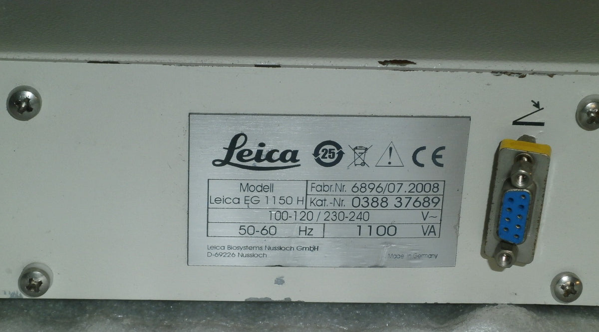 LEICA MODEL LEICA EG1150H EMBEDDING CENTER