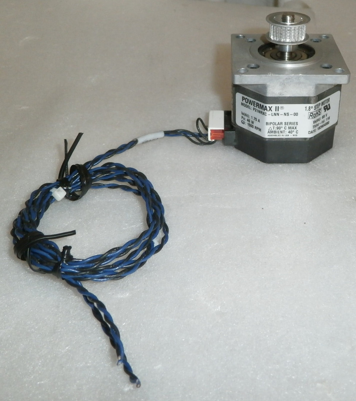 KOLLMORGEN POWERMAX II P21NRXC-LNN-NS-00 STEP MOTOR BIPOLAR SERIES 46W