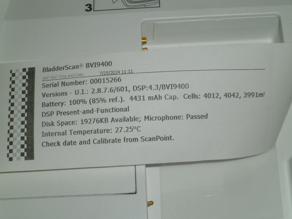 Verathon BVI 9400 Bladder Scan w/ Probe, Battery