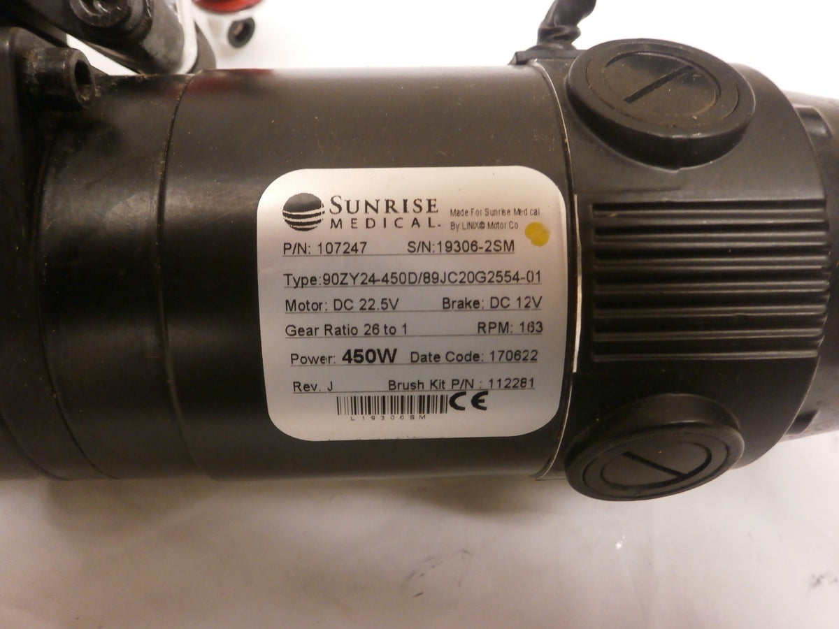 Quickie QM-710 One Motor 107247 left with Two shocks Good Condition as photo