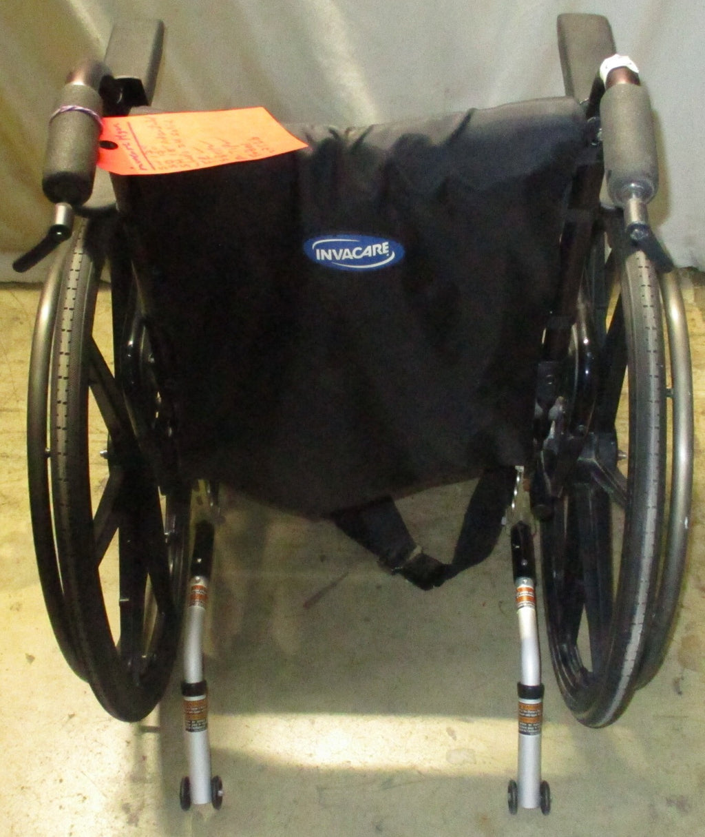 INVACARE MYON FOLDING WHEELCHAIR 17 INCH SEAT WIDTH GOOD CONDITION