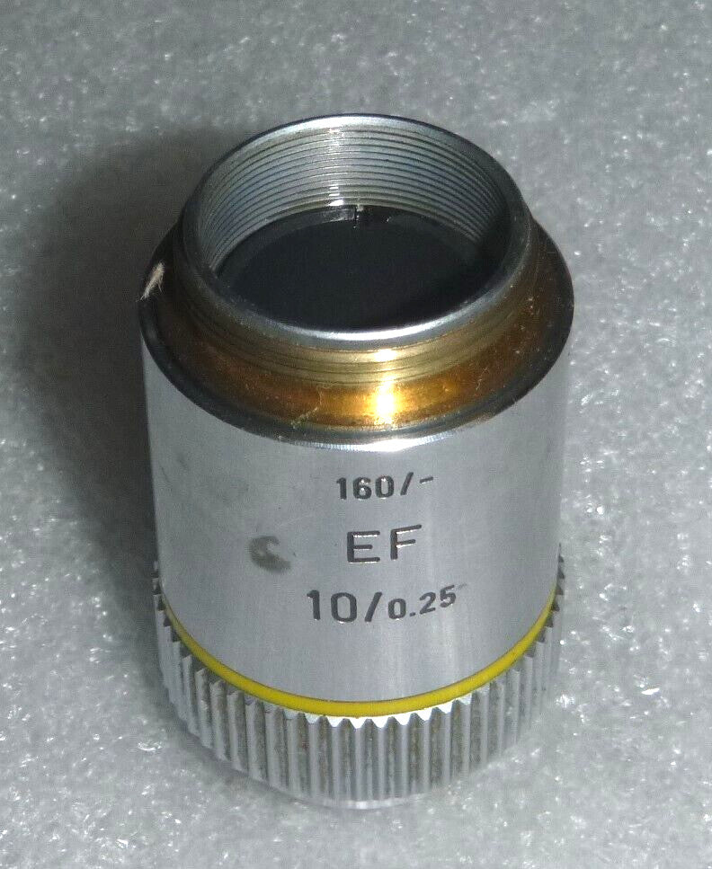 Microscope lens Leitz Wetzlar Germany 519760 160/- EF 10/0.25