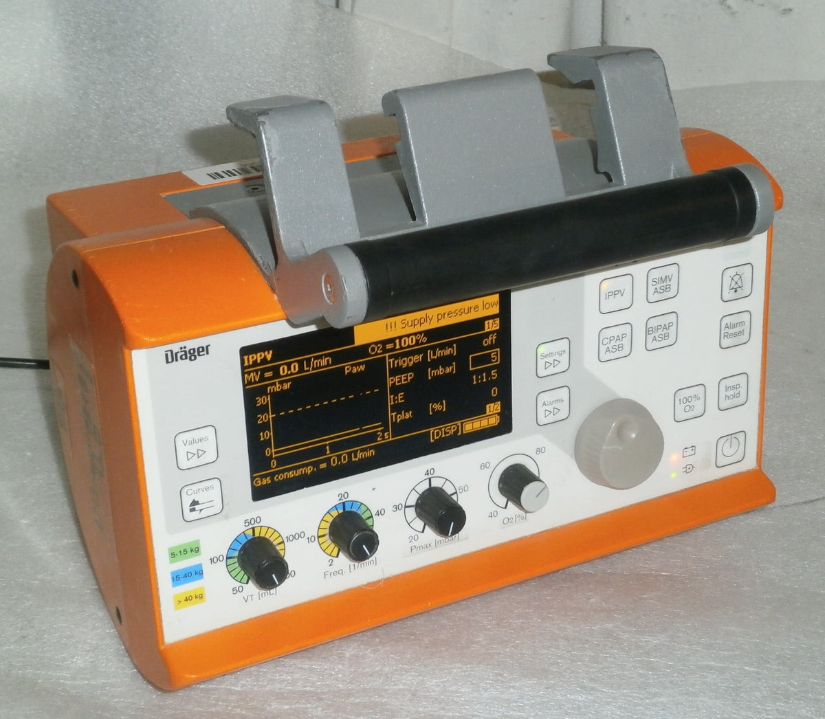 Drager Oxylog 3000 Ventilator 2M86955 - No Power Supply